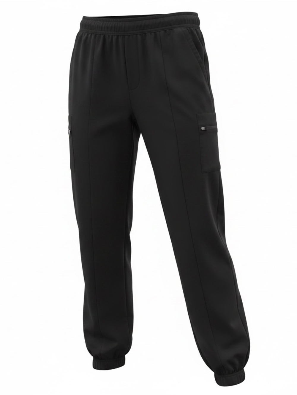 Talbots women’s Black nylon Cargo joggers with Zipper Pockets,.
